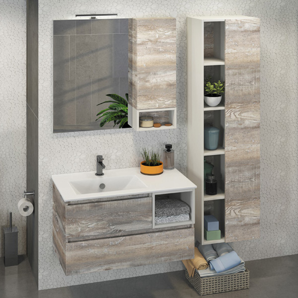 Дополнительное фото №1 Тумба Comforty Турин-90L дуб бежевый с раковиной 9090EL