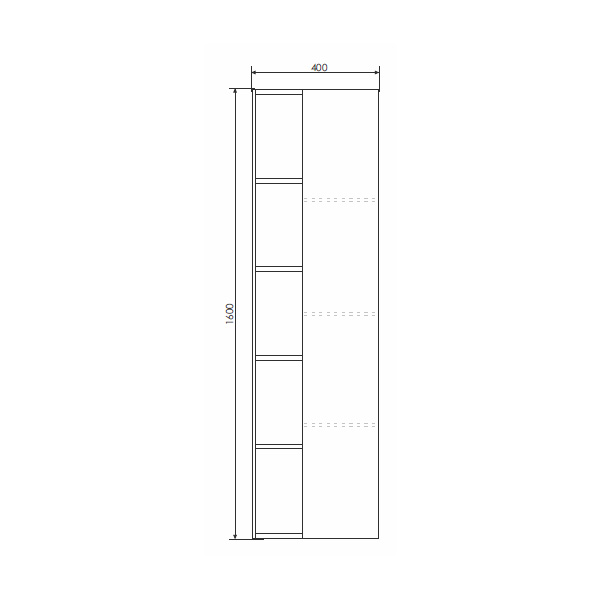 Дополнительное фото №2 Шкаф-колонна Comforty Милан-40 белый глянец