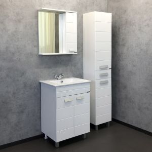 Зеркало-шкаф Comforty Модена М-60 белое матовое