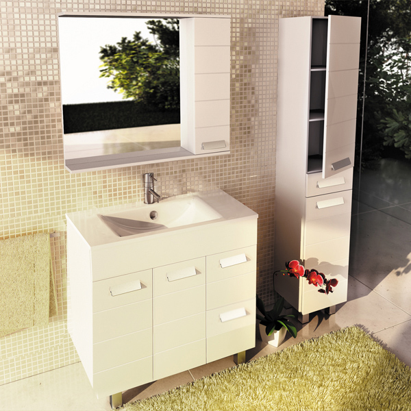 Дополнительное фото №1 Тумба Comforty Модена М 90 белая с раковиной Quadro 90 