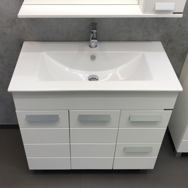 Дополнительное фото №6 Тумба Comforty Модена М 90 белая с раковиной Quadro 90 