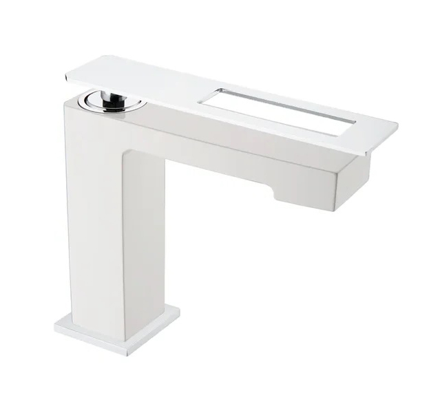 Фото Смеситель для раковины низкий Boheme Q White-Chrome
