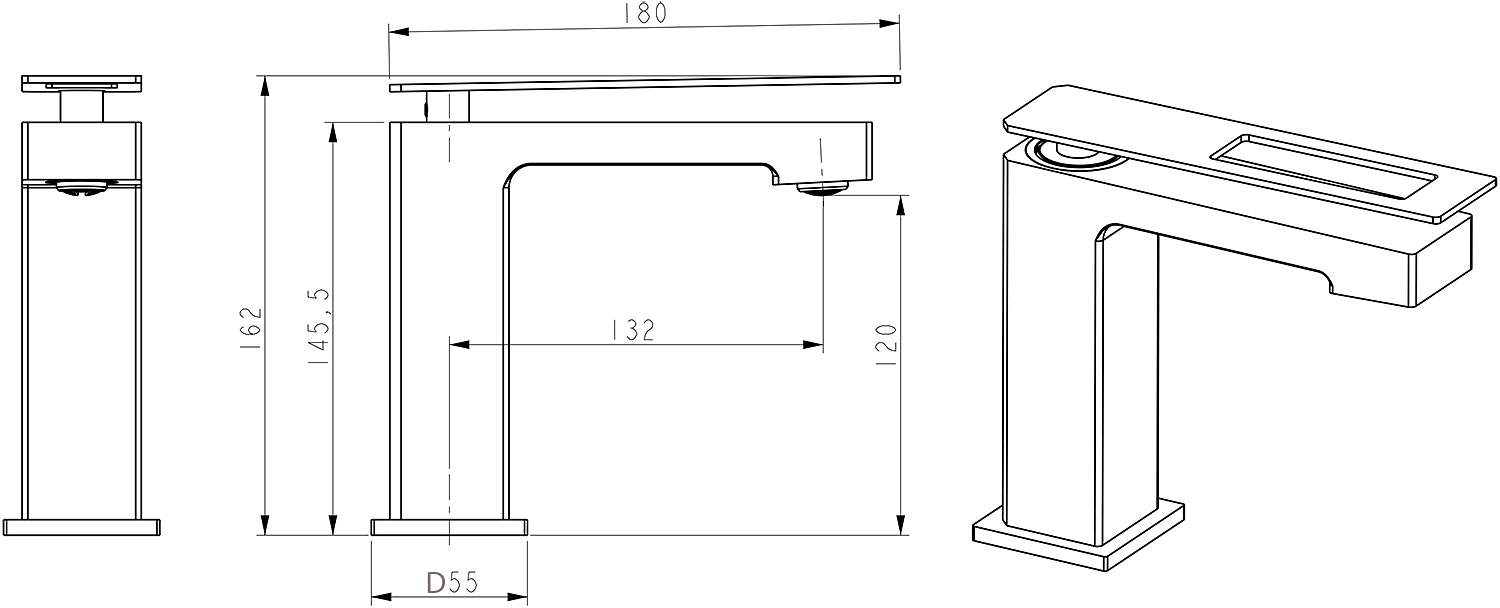 Дополнительное фото №2 Смеситель для раковины низкий Boheme Q White-Chrome