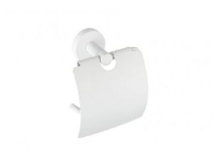 WHITE Держатель туалетной бумаги, с крышкой, белый