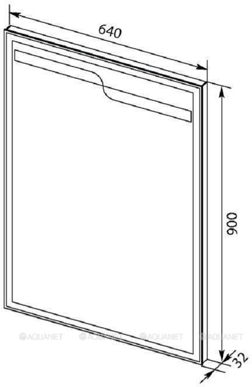 Дополнительное фото №2 Зеркало Aquanet Модена 65 LED белый