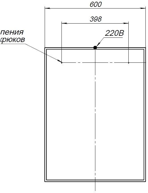 Дополнительное фото №1 Зеркало Aquanet Nova Lite 60 цв. ,белый глянец