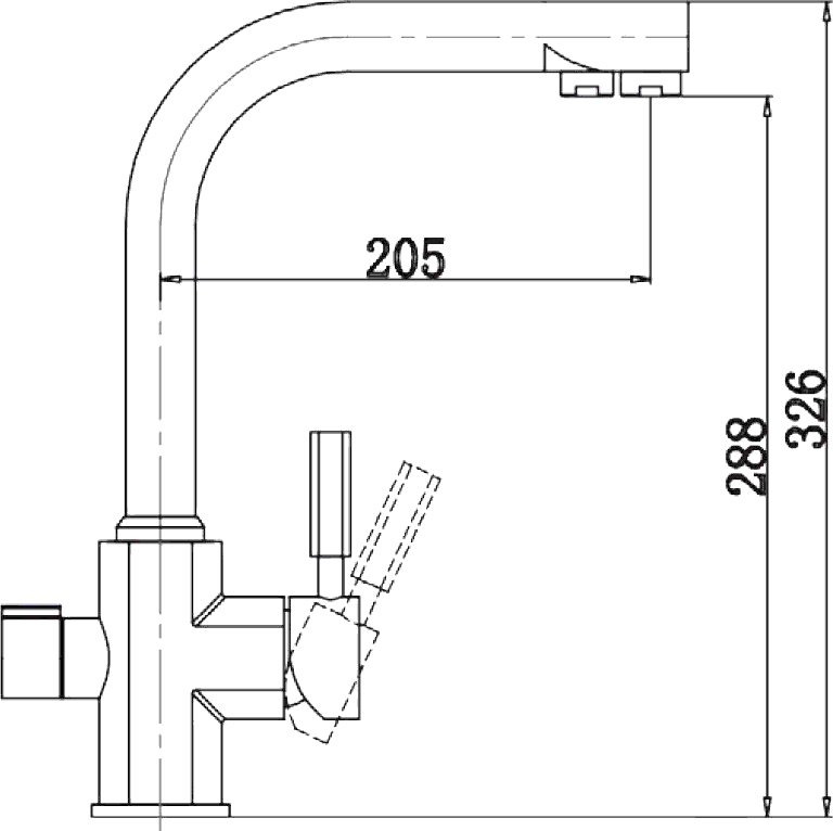 Дополнительное фото №1 Смеситель для кухни Kaiser 40144-9 с каналом для питьевой воды чёрный матовый