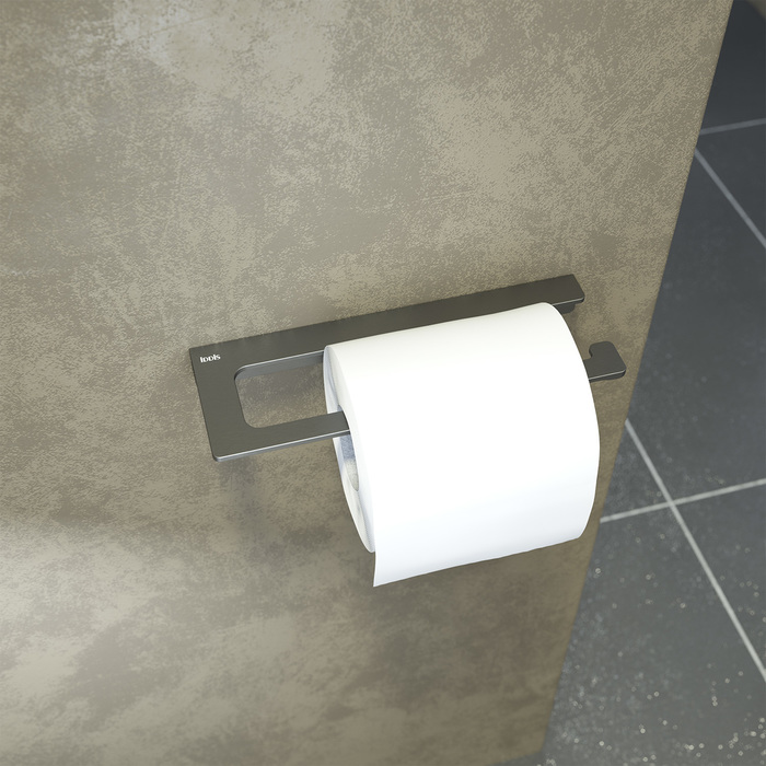 Дополнительное фото №3 Держатель для туалетной бумаги без крышки, сплав металлов, Slide, графит, IDDIS, SLIGM00i43 