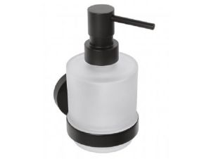DARK: Настенный дозатор для жидкого мыла (стекло) вариант MINI, 200 ml, черный (BEMETA)