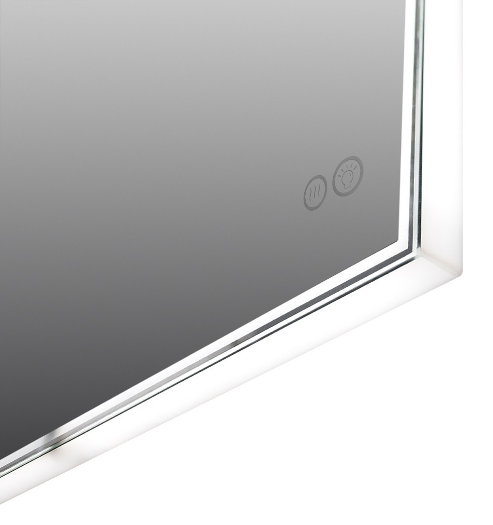 Дополнительное фото №2 Зеркало Aquanet Палермо new 8085 с LED подсветкой, 800*850*32 мм, сенсорный выключатель