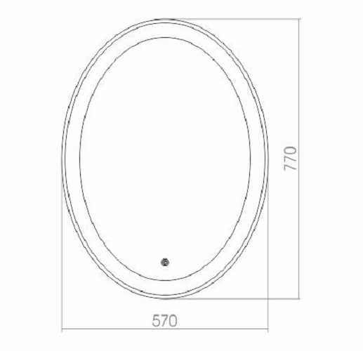 Дополнительное фото №1 Зеркало Италия 570*770- 4 сенсор выкл+часы (AZARIO)