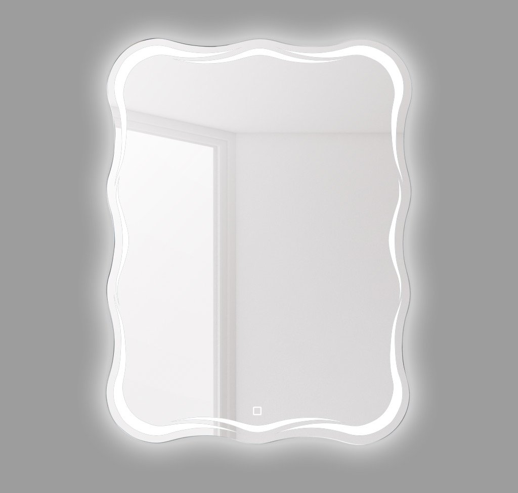 Фото Зеркало Belbagno SPC-OND-600-800-LED-TCH с встроенным светильником и сенс.выкл.
