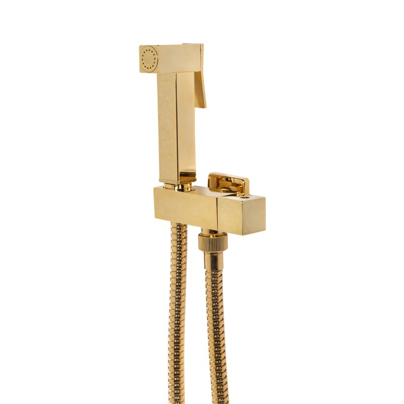 Фото Гигиенический душ Cezares CZR-L-DIF-03/24 с гибким шлангом 120 см и держателем, золото