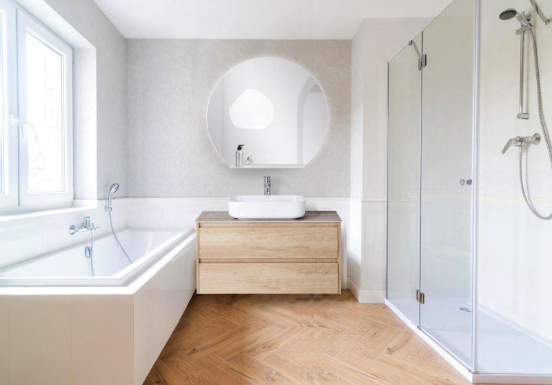 Дополнительное фото №3 Зеркало Belbagno с встроенным светильником и сенсорным выкл. с полкой Ø900