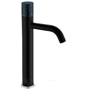 Смеситель для раковины высокий Boheme Stick Black Mramor Black