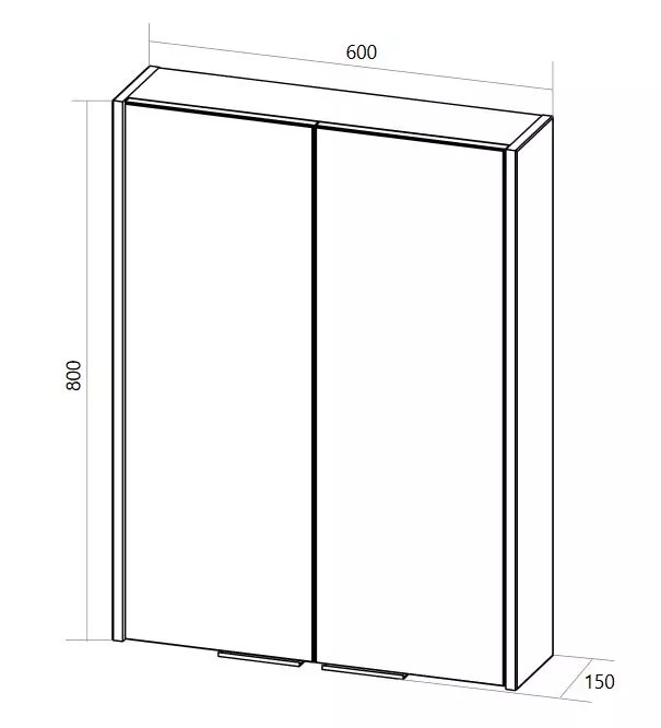 Дополнительное фото №1 Зеркальный шкаф 1Marka Gaula 60 2д.White