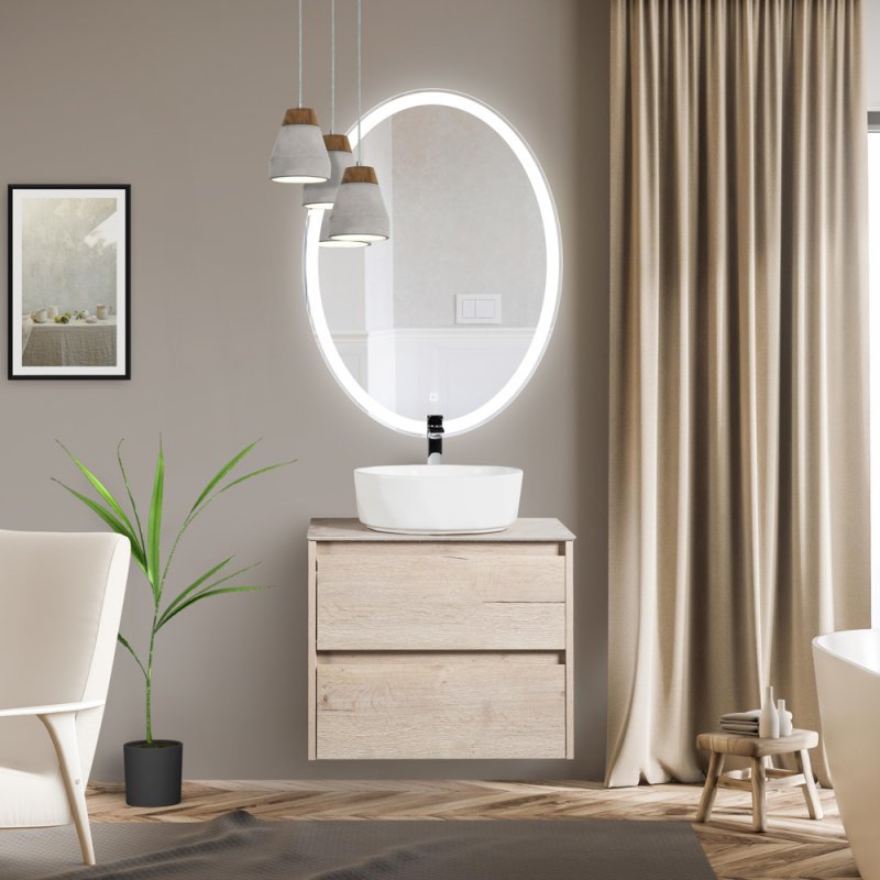 Дополнительное фото №4 Зеркало Belbagno с встроенным светильником, сенсорный выключатель 600*800
