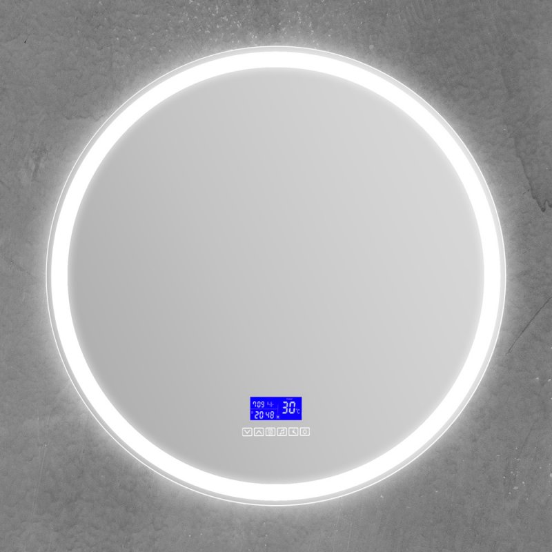 Фото Зеркало Belbagno с встроенным светильником, сенсор, bluetooth, цифровой термометр, радио Ø700