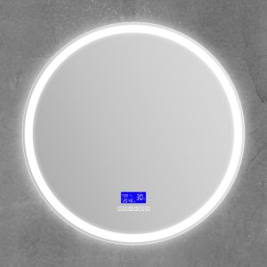 Зеркало Belbagno с встроенным светильником, сенсор, bluetooth, цифровой термометр, радио Ø700