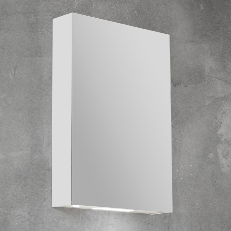 Фото Зеркальный шкаф Belbagno SPC-1A-DL-BL-500 с нижней подсветкой дверей, с сенсорным выключателем