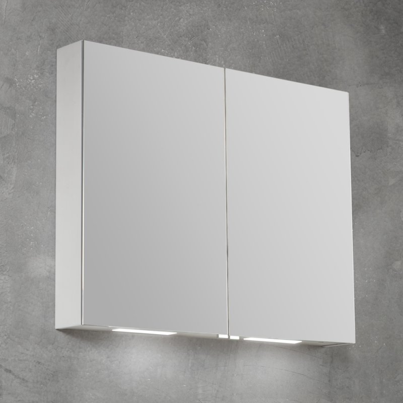 Дополнительное фото №1 Зеркальный шкаф Belbagno SPC-2A-DL-BL-900 с нижней подсветкой дверей, с сенсорным выключателем