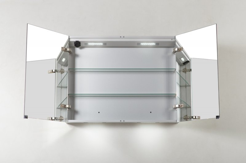 Дополнительное фото №2 Зеркальный шкаф Belbagno SPC-2A-DL-BL-900 с нижней подсветкой дверей, с сенсорным выключателем
