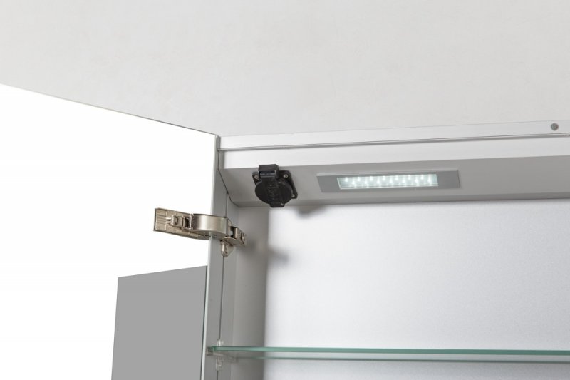 Дополнительное фото №3 Зеркальный шкаф Belbagno SPC-2A-DL-BL-900 с нижней подсветкой дверей, с сенсорным выключателем