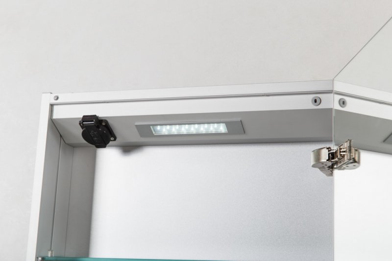 Дополнительное фото №4 Зеркальный шкаф Belbagno SPC-1A-DL-BL-600 с нижней подсветкой дверей, с сенсорным выключателем