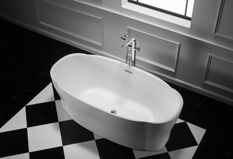 Дополнительное фото №1 Ванна акриловая отдельностоящая Belbagno BB403-1700-850