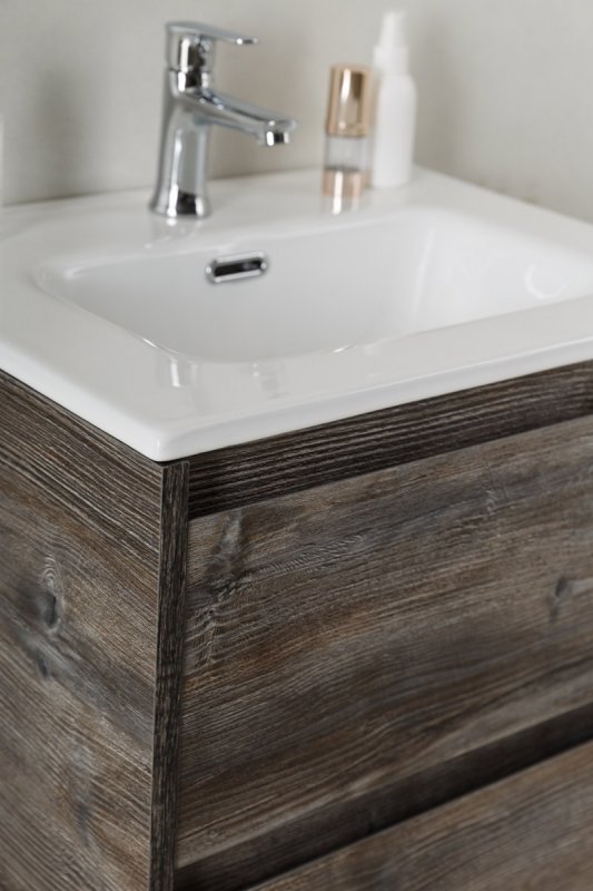Дополнительное фото №1 Тумба Belbagno Kraft 80*39 Pino Pasadena подвесная 2ящ. с ручками и раковиной