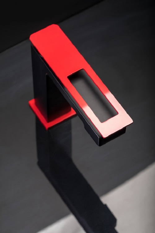Дополнительное фото №2 Смеситель для раковины низкий Boheme Q Black-Red