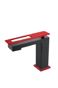 Смеситель для раковины низкий Boheme Q Black-Red