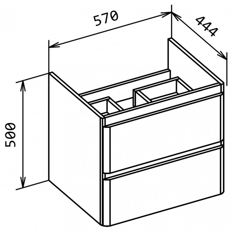 Дополнительное фото №9 Тумба Belbagno Albano 60*46*50 Pino Scania с раковиной