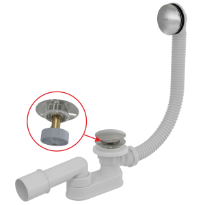 Обвязка для ванны Alcaplast A507KM Quick-Clack с заниженным сливом 