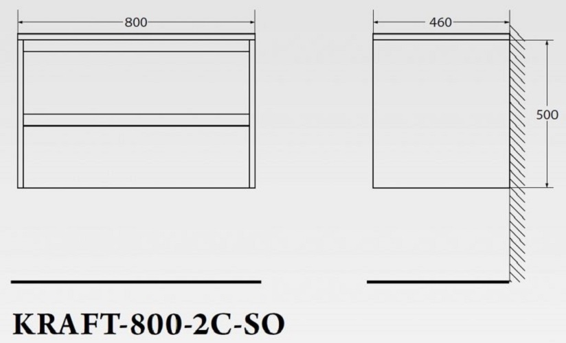 Дополнительное фото №3 Тумба Belbagno Kraft 810*46*51,5 Pino Pasadena с раковиной