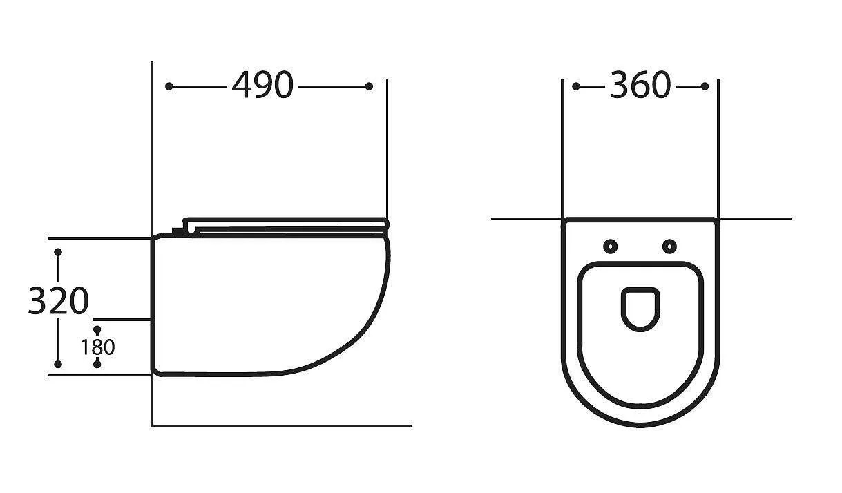 Дополнительное фото №1 Унитаз подвесной AVIMANO EMOTION 1000021 белый матовый