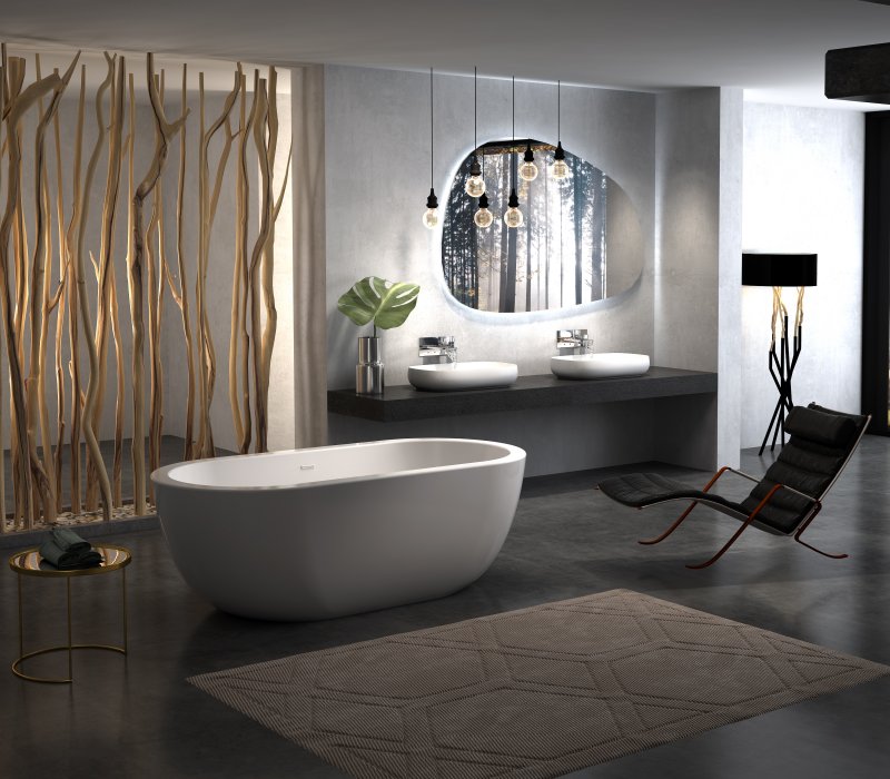 Дополнительное фото №2 Ванна акриловая отдельностоящая Belbagno BB13-1800 180*86