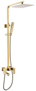 Душевая стойка Abber Daheim AF8216G с изливом, золото матовое
