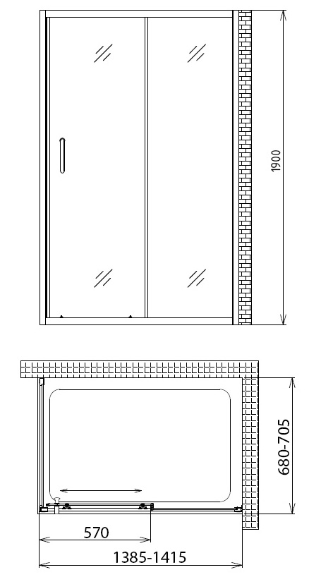 Дополнительное фото №3 Душевой уголок Gemy Victoria S30191B-A70