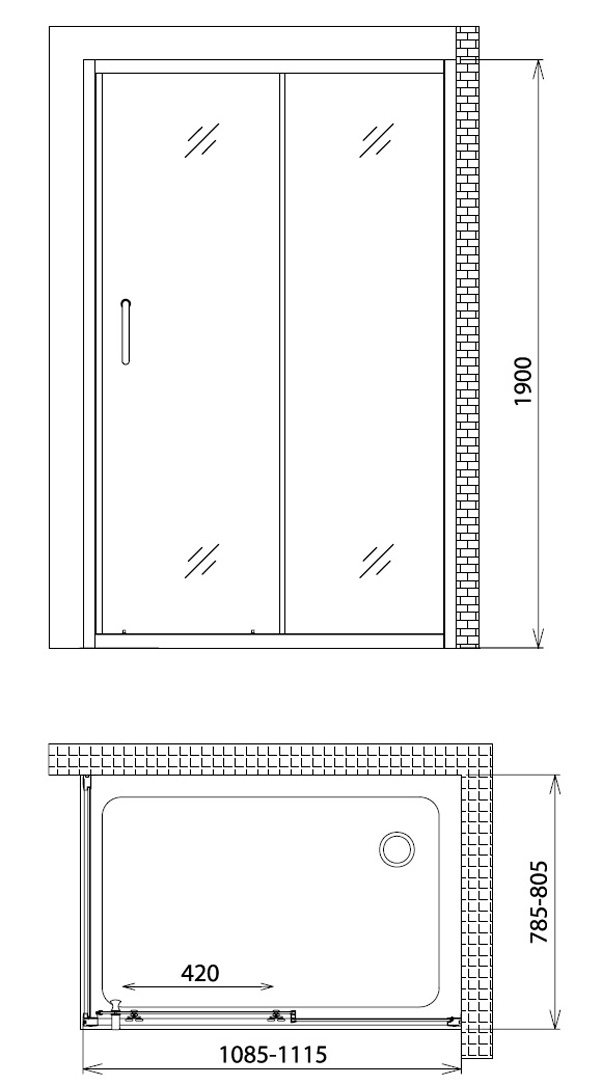 Дополнительное фото №3 Душевой уголок Gemy Victoria S30191D-A80