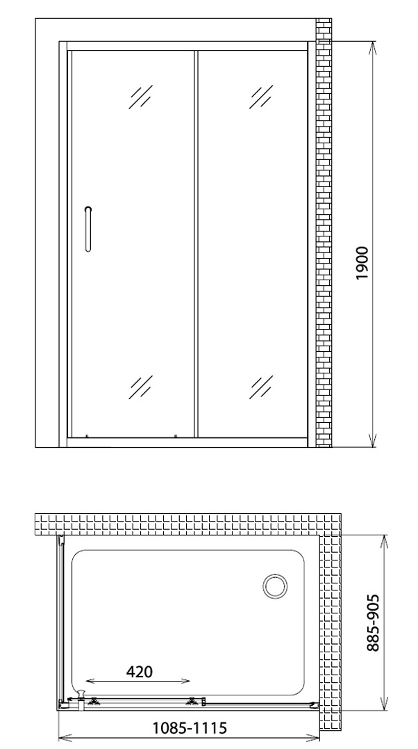 Дополнительное фото №3 Душевой уголок Gemy Victoria S30191D-A90