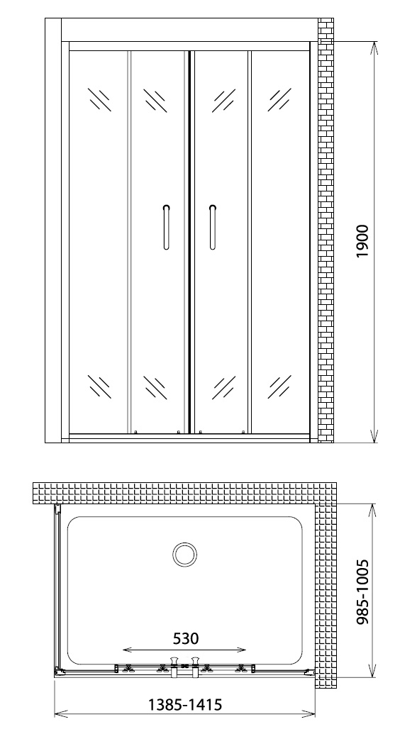 Дополнительное фото №3 Душевой уголок Gemy Victoria S30192E-A100