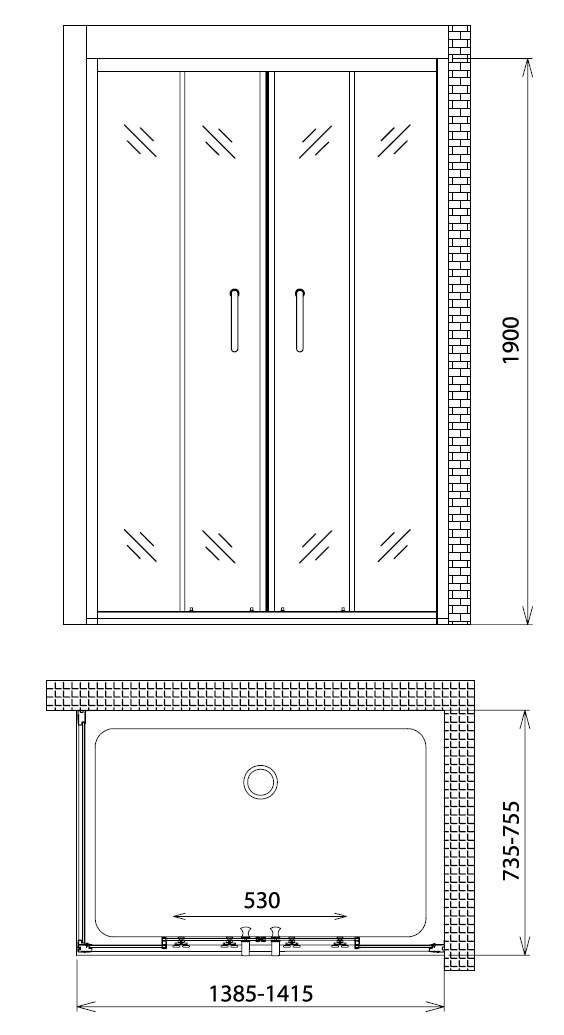 Дополнительное фото №3 Душевой уголок Gemy Victoria S30192E-A75