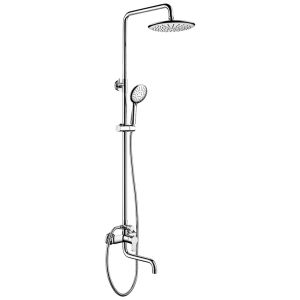 Душевая система 2306683-2L (Set-20) однорычажная с ABS верхним душем 230 мм