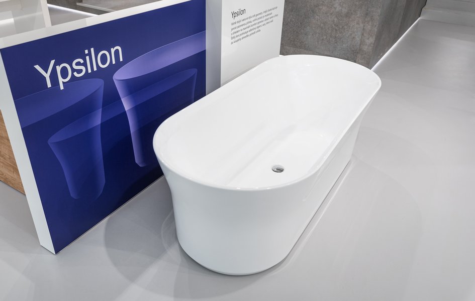 Дополнительное фото №3 Ванна акриловая Ravak Ypsilon 180x80 белая отдельностоящая слив хром