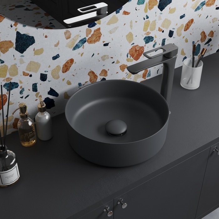 Дополнительное фото №1 Выпуск для раковины без перелива Iddis Optima Home, серый матовый