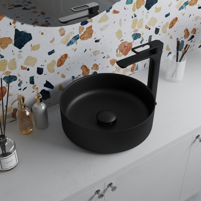 Дополнительное фото №2 Выпуск для раковины без перелива Iddis Optima Home, черный матовый