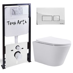 Комплект TONI ARTI TA-01+Forli с сиденьем с микр., с клавишей Noche TA-0041