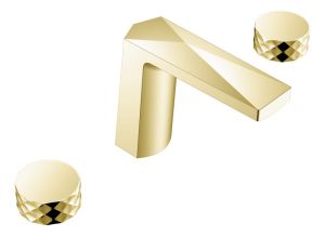 Смеситель врезной на 3отв. Boheme Venturo Matt Gold, ручка DIAMOND