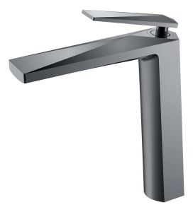 Смеситель для раковины высокий Boheme Venturo Shine Gun Metall